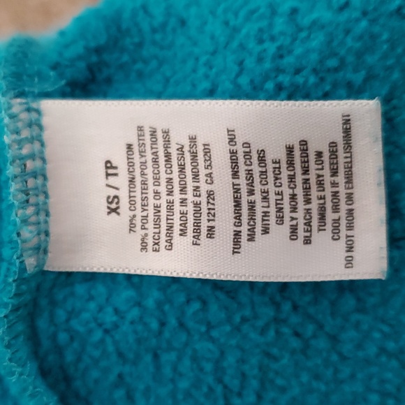 XSMALL AEROPOSTALE DISTRESSED HOODIE/ZIPPER JACKET - Picture 5 of 5